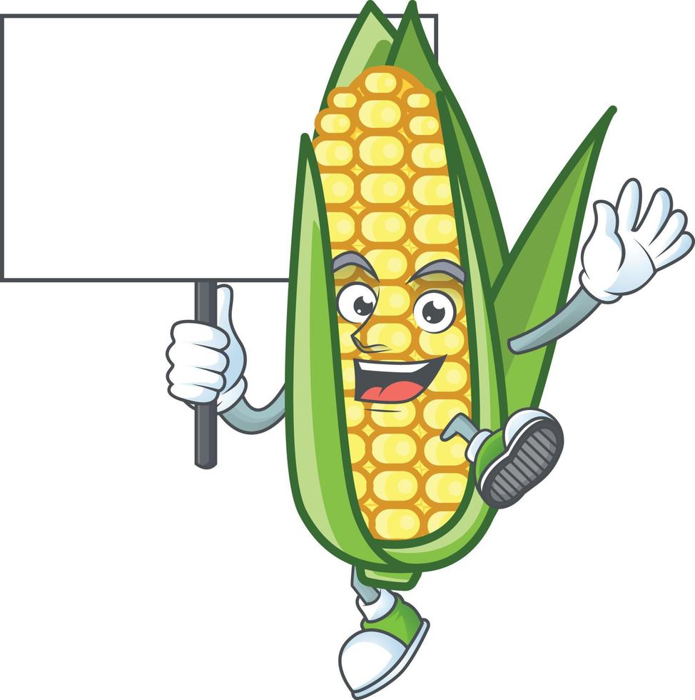 tekenfilm maïs zoet vector