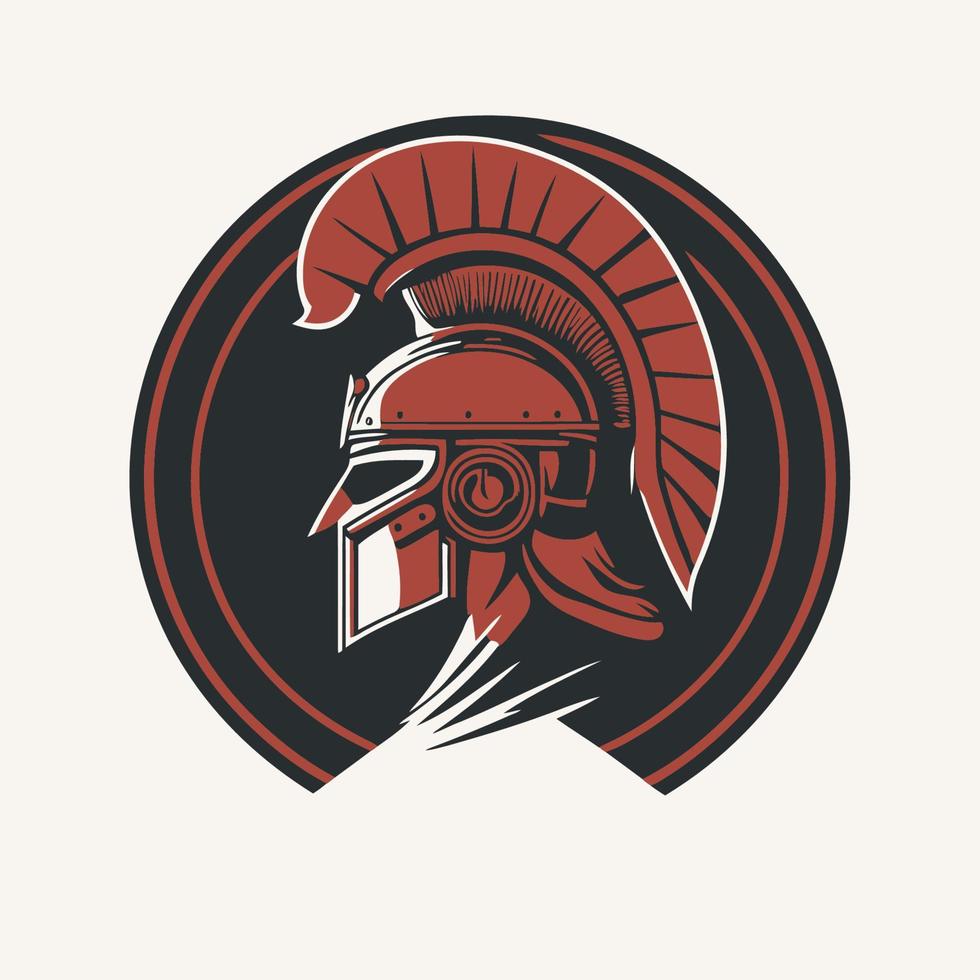 spartaans soldaat hoofd logo icoon vector symbool illustratie