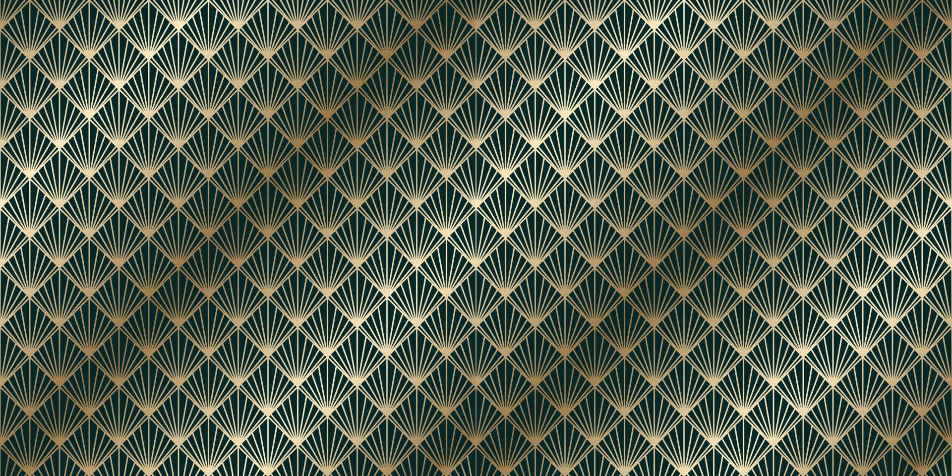 luxe kunst deco naadloos patroon achtergrond vector. abstract elegant kunst nouveau met delicaat gouden meetkundig lijn wijnoogst decoratief minimalistische structuur stijl. ontwerp voor behang, banier, kaart. vector