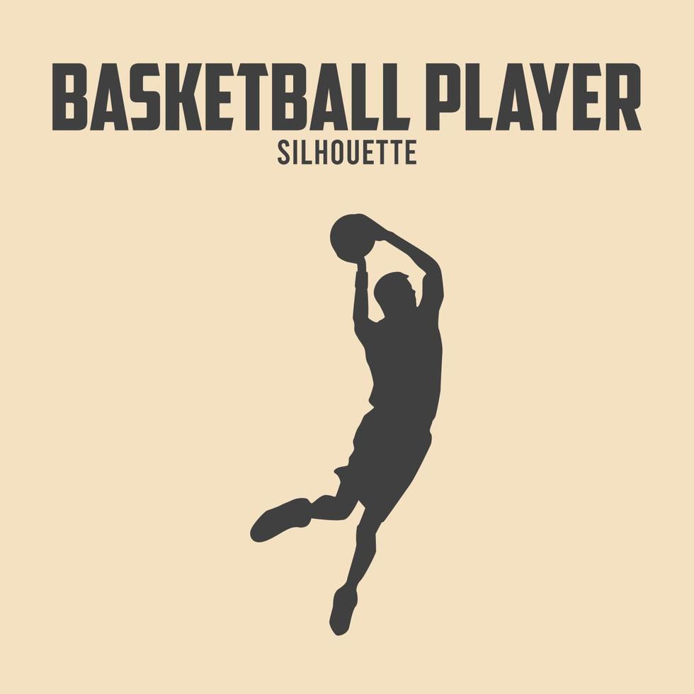 basketbal silhouet vector voorraad illustratie 01