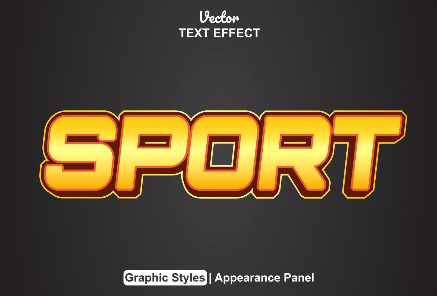 sport tekst effect met grafisch stijl en bewerkbaar. vector