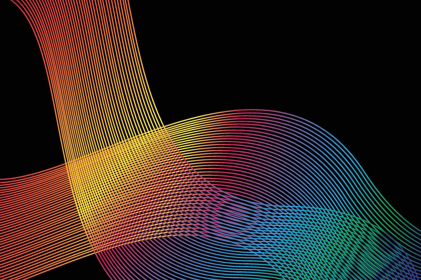 kleurrijk golvend lijnen abstract achtergrond vector