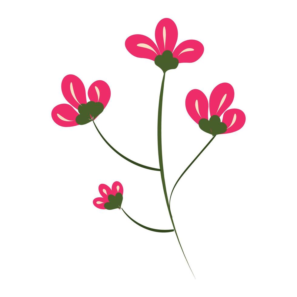 bloem boeket vector illustratie. bloemen bloesem met bladeren. kleurrijk vlak vector illustratie. voorjaar decoratie in modern gemakkelijk vlak stijl voor vakantie afdrukken ontwerp