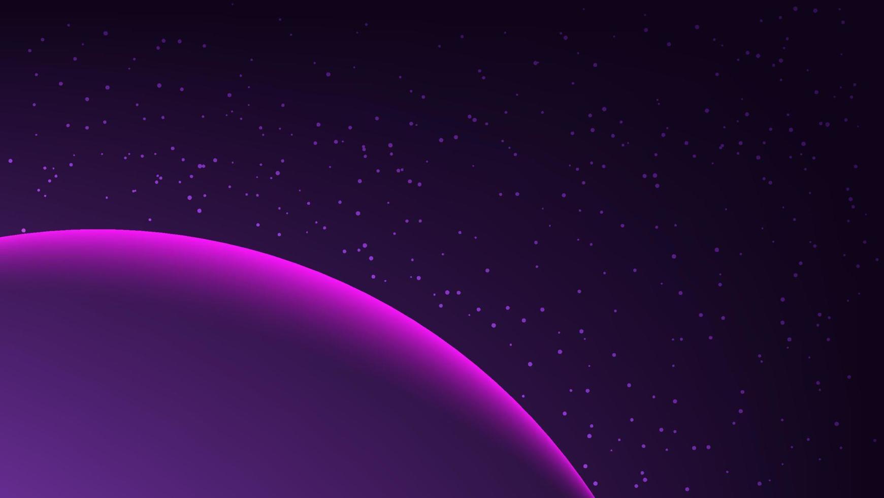 Purper planeet in heelal met sterrenhemel ruimte vector