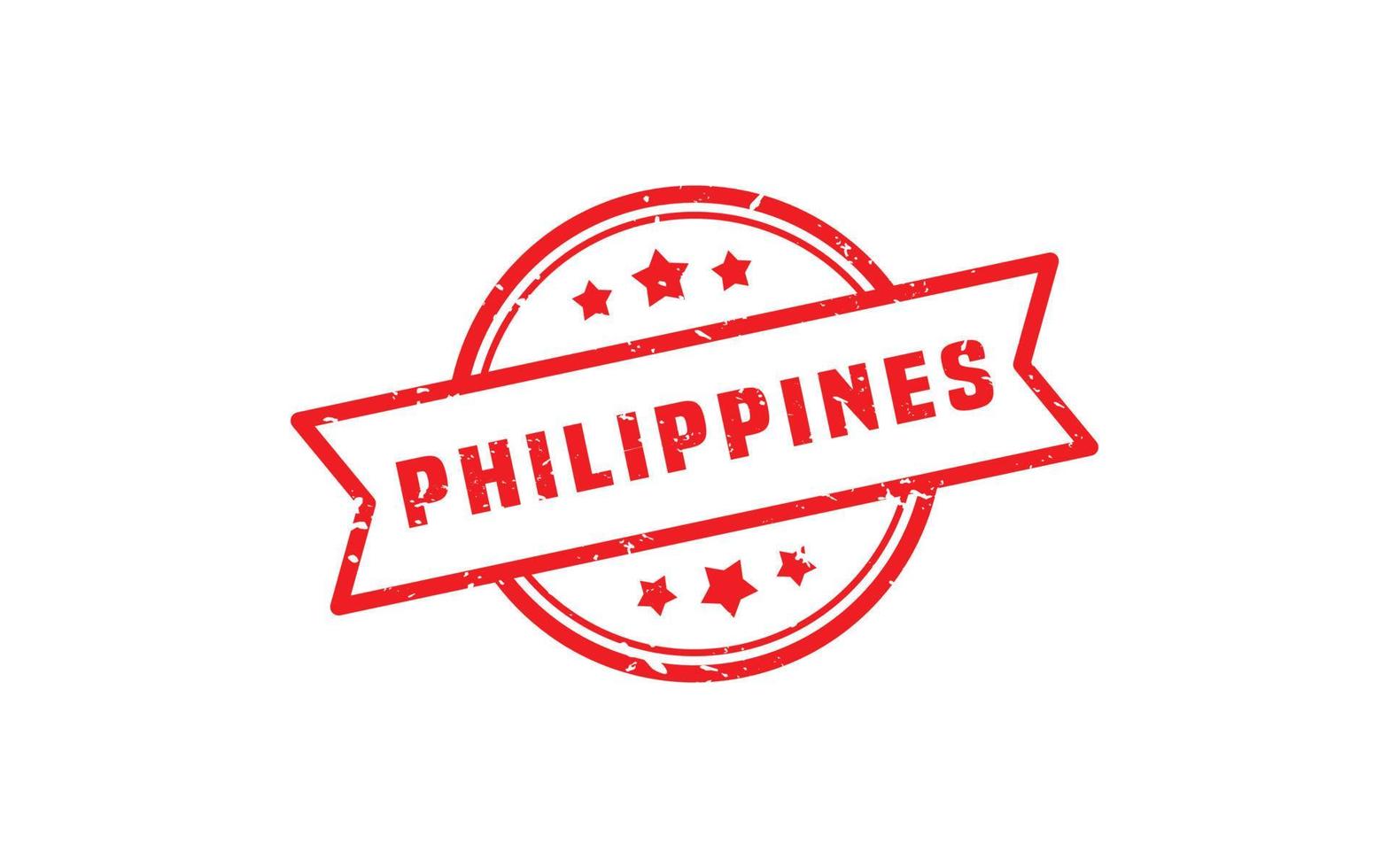 Filippijnen postzegel rubber met grunge stijl Aan wit achtergrond vector