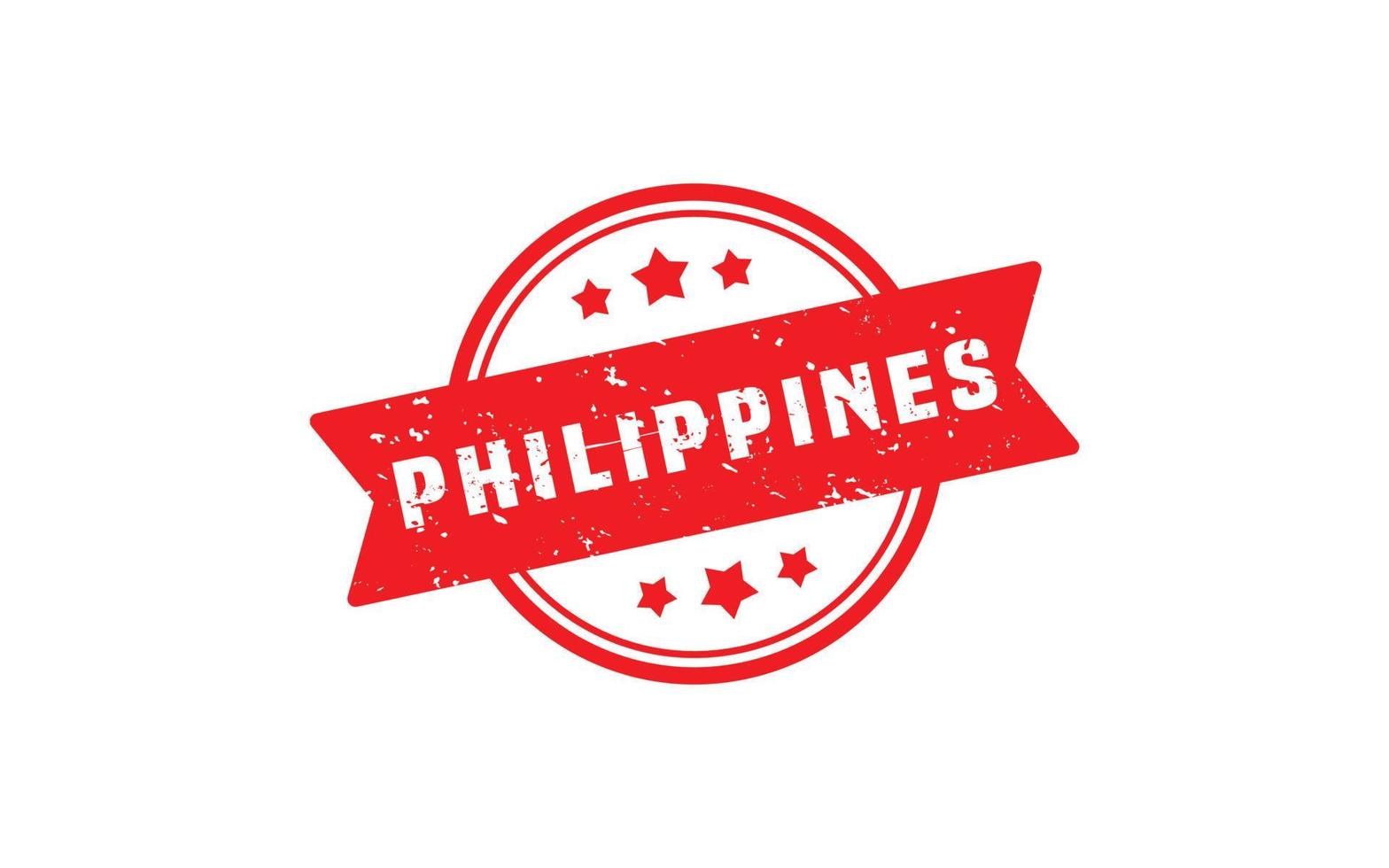 Filippijnen postzegel rubber met grunge stijl Aan wit achtergrond vector