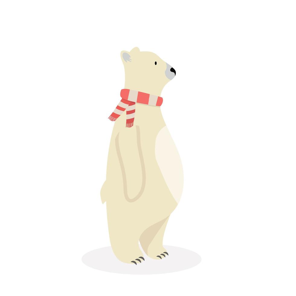 schattige ijsbeer noordelijk dier vector