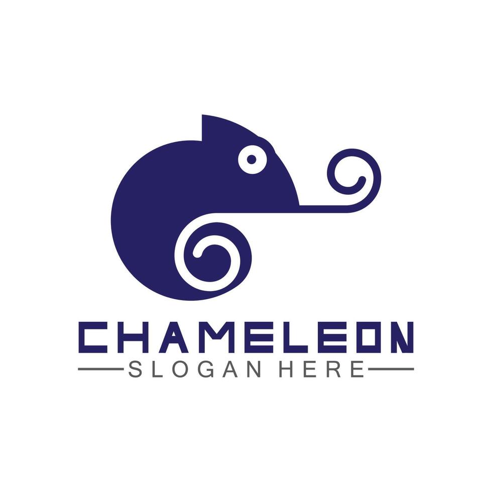 kameleon logo ontwerpsjabloon. vector illustratie