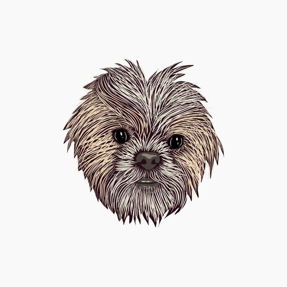 hoofd hond icoon logo vector