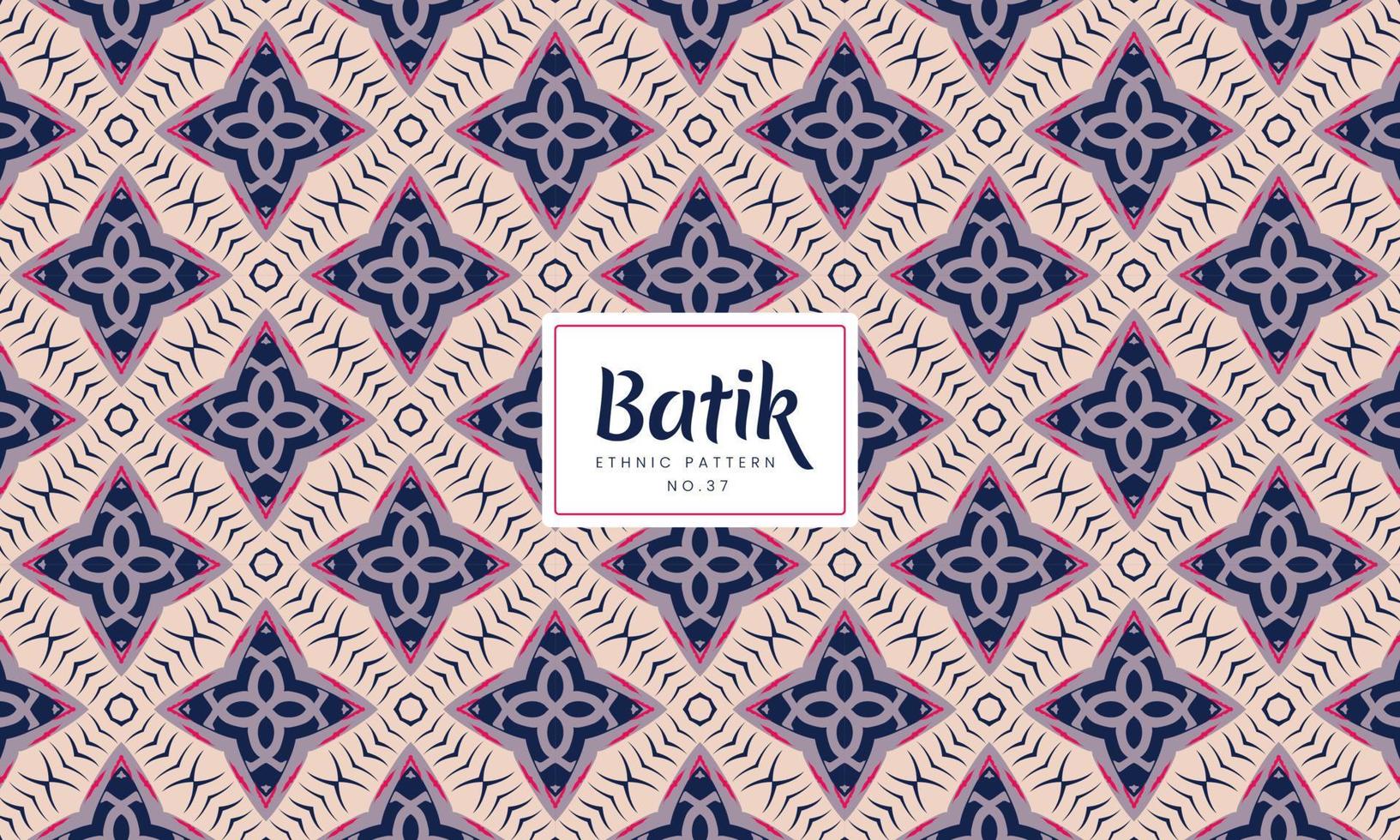 abstracte batik Indonesische traditionele naadloze etnische bloemenpatronen vector background