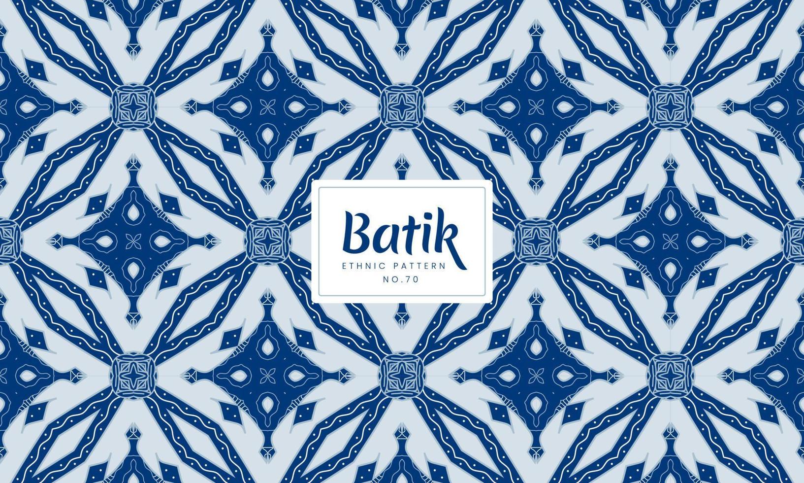 luxe naadloos batik Kawung Indonesisch traditioneel etnisch bloemen patronen blauw vector