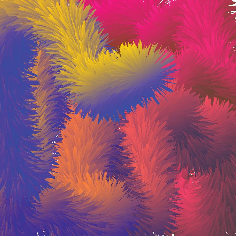 abstract helling harig levendig plons kleur 3d achtergrond vector