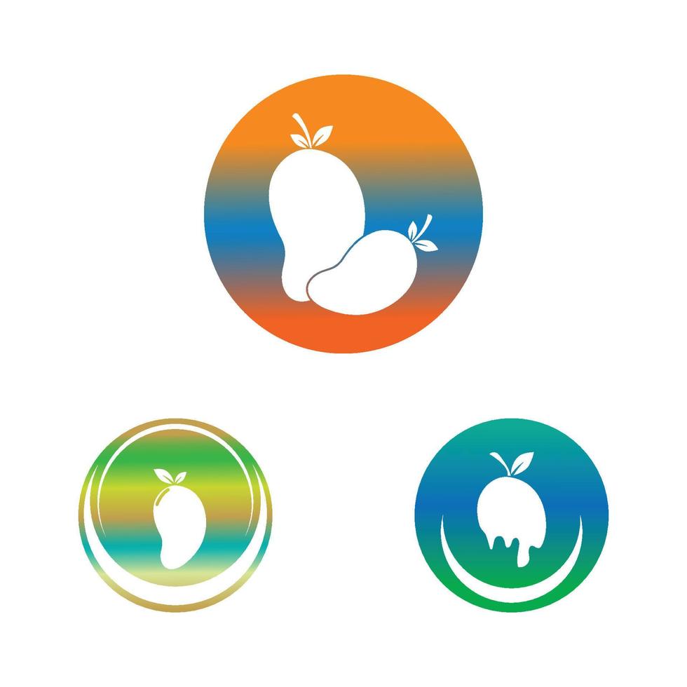 mango logo vlak en symbool ontwerp vector sjabloon