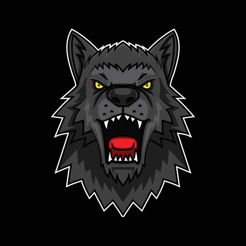 wolf hoofd logo grafisch illustratie vector