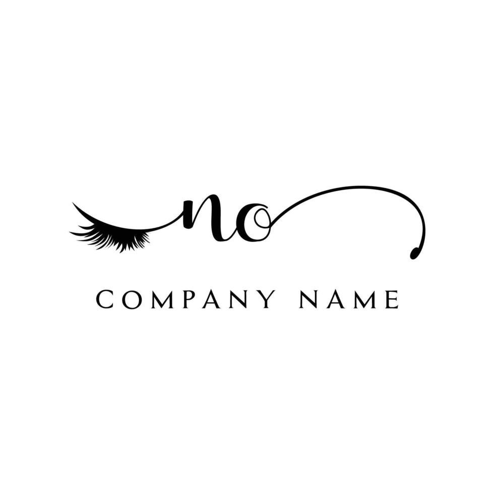 eerste Nee logo handschrift schoonheid salon mode modern luxe brief vector