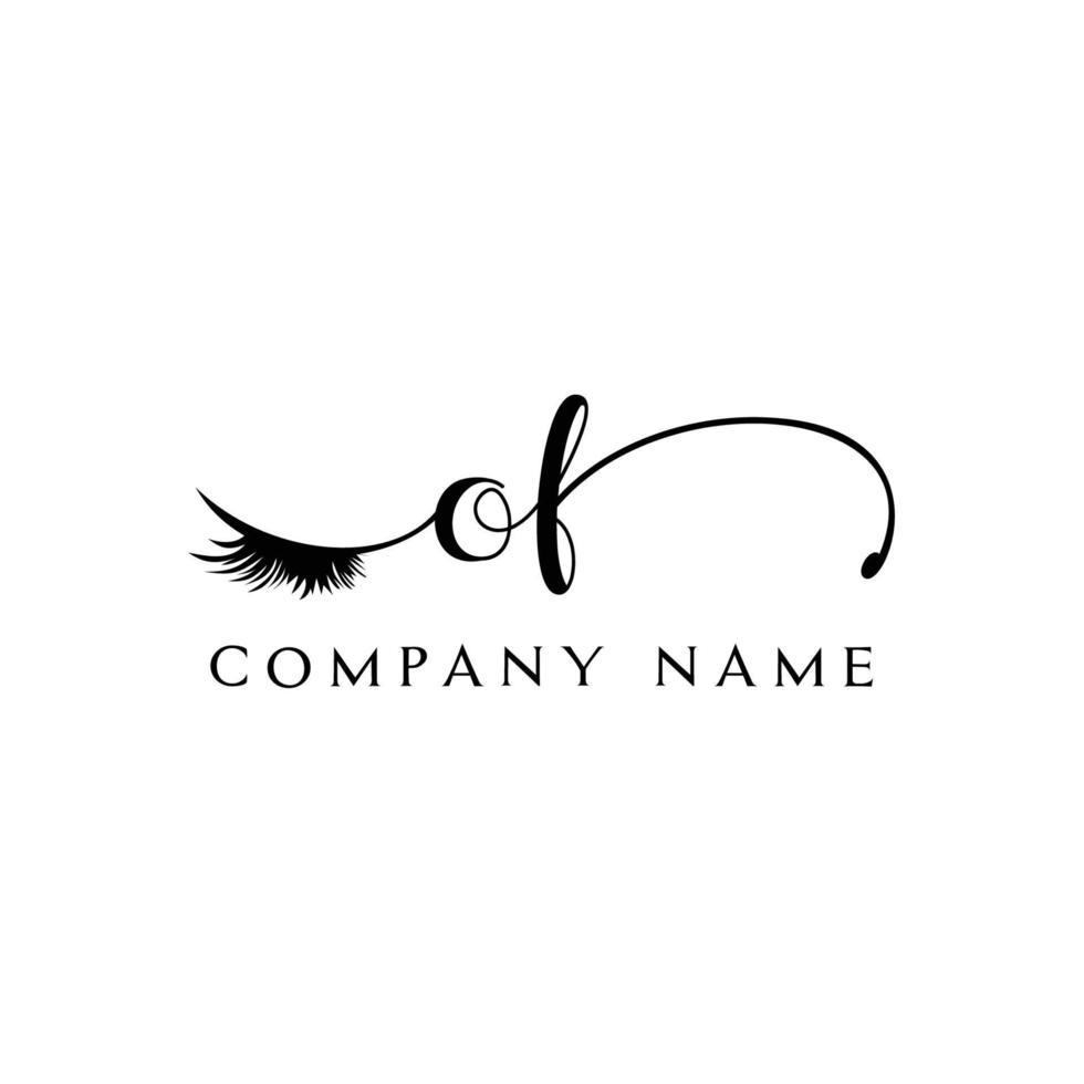 eerste van logo handschrift schoonheid salon mode modern luxe brief vector