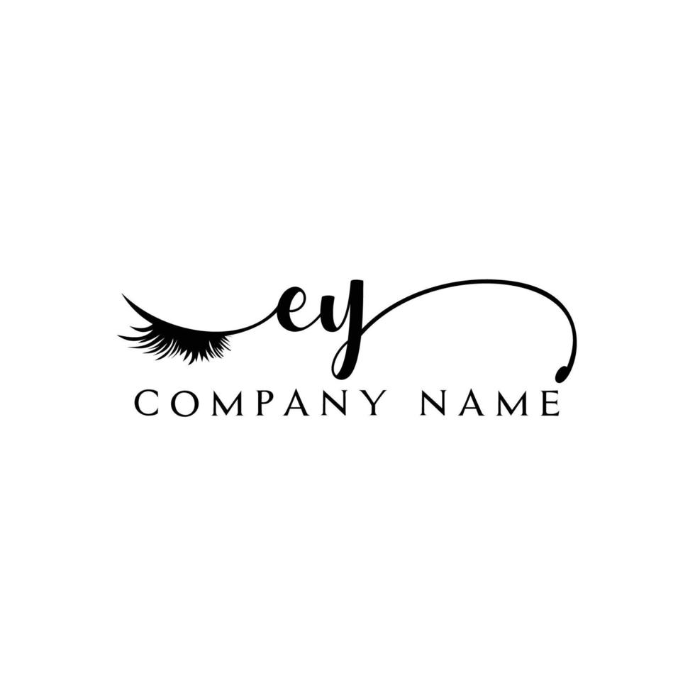 eerste ey logo handschrift schoonheid salon mode modern luxe brief vector