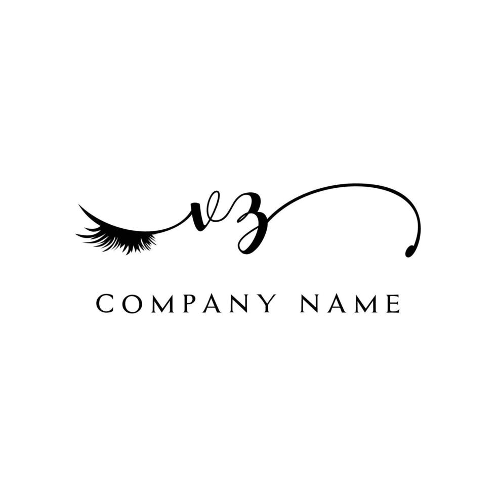 eerste vz logo handschrift schoonheid salon mode modern luxe brief vector