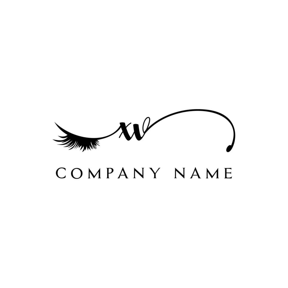 eerste xv logo handschrift schoonheid salon mode modern luxe brief vector