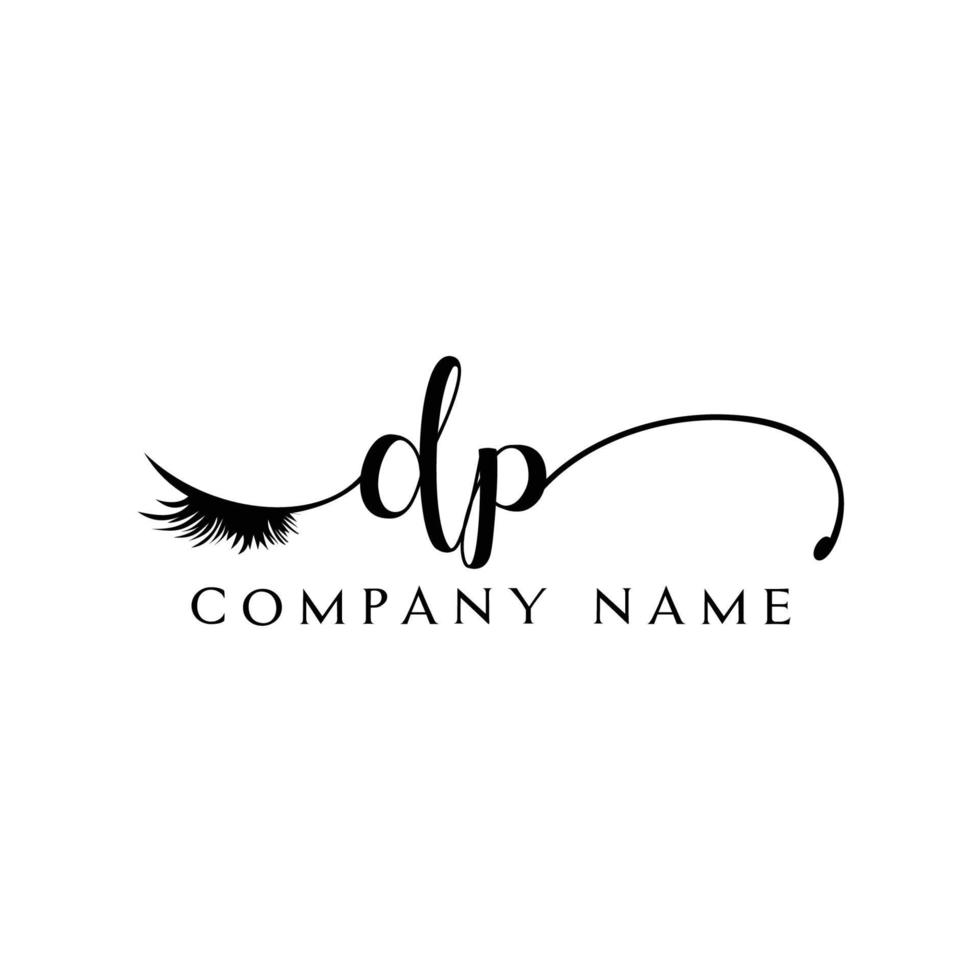 eerste dp logo handschrift schoonheid salon mode modern luxe brief vector