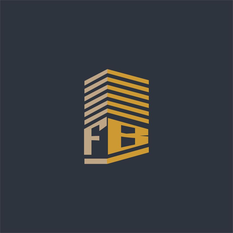 fb eerste monogram echt landgoed logo ideeën vector