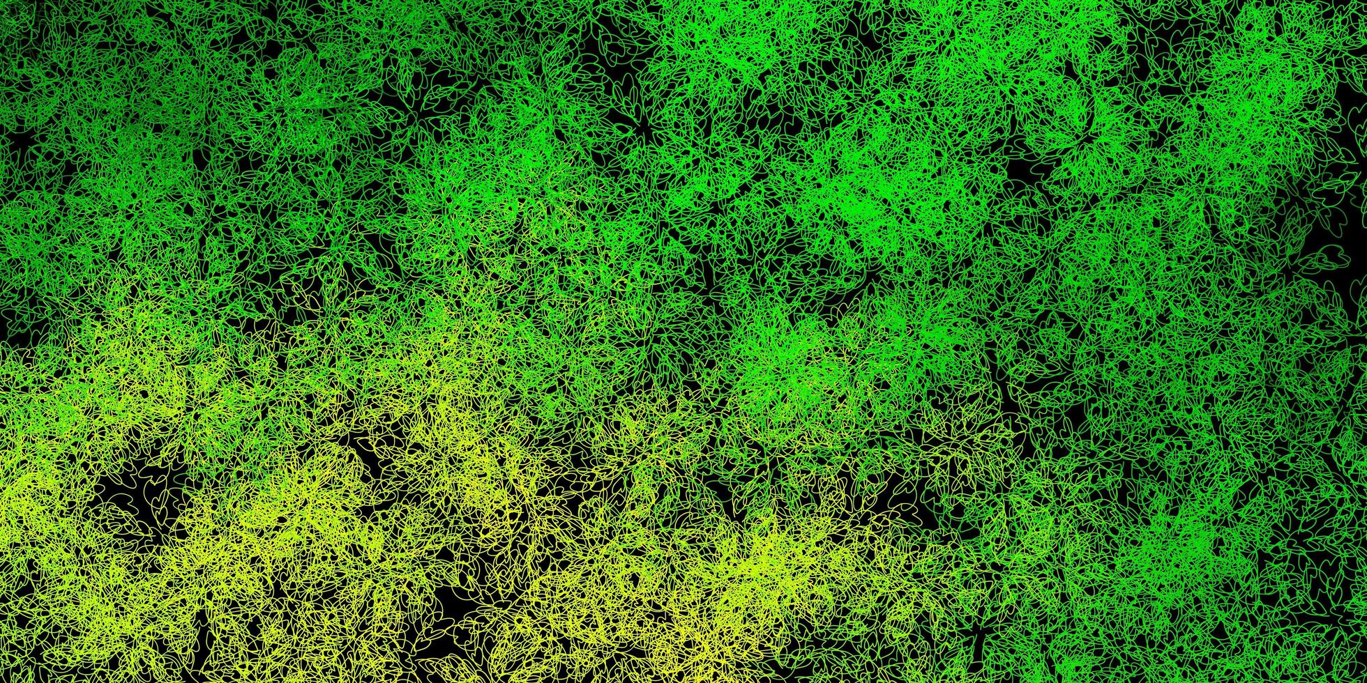 donkergroene, gele vectorlay-out met wrange lijnen. vector