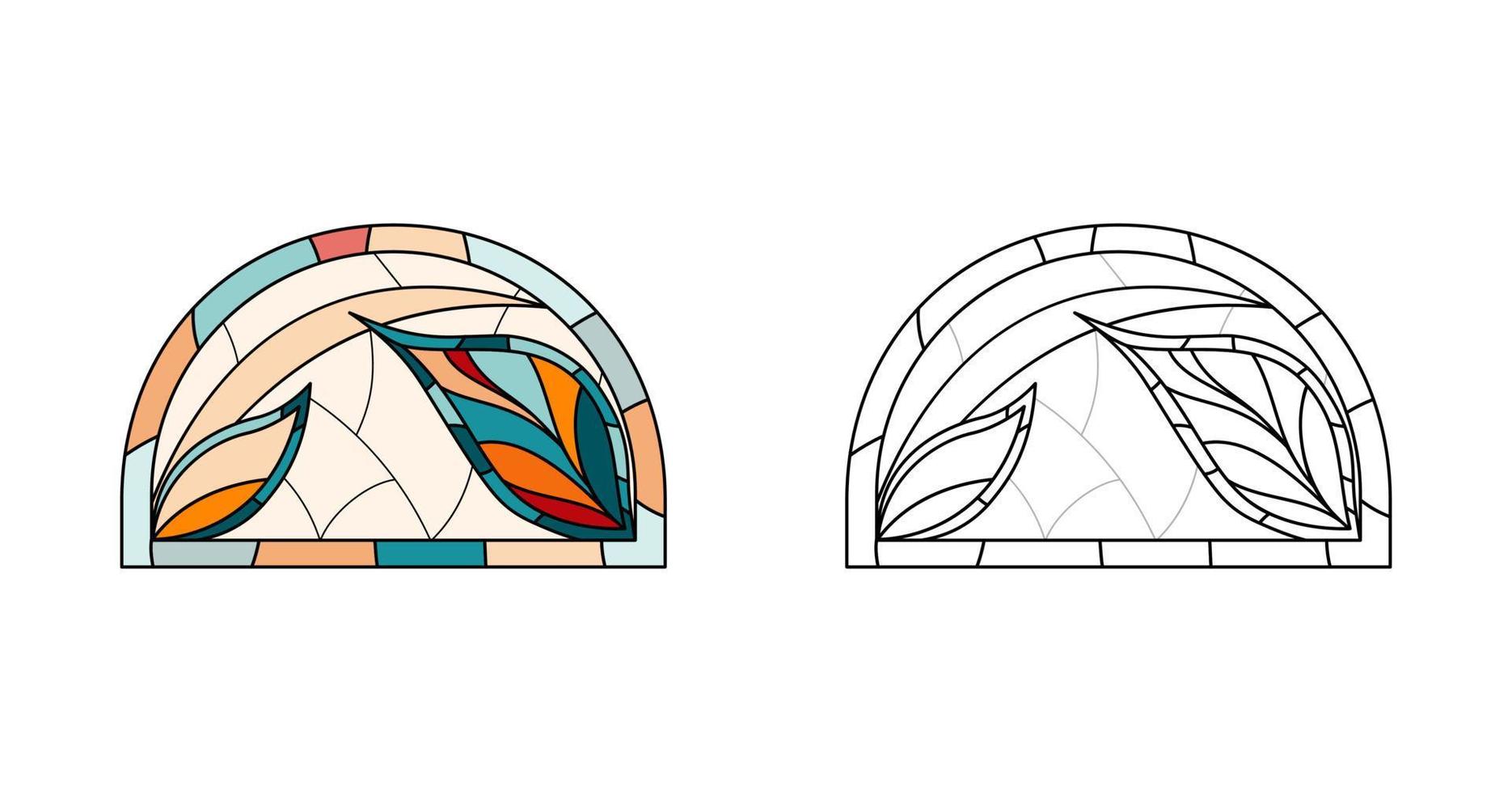 gebrandschilderd kerk glas werkblad voor tekening. vector