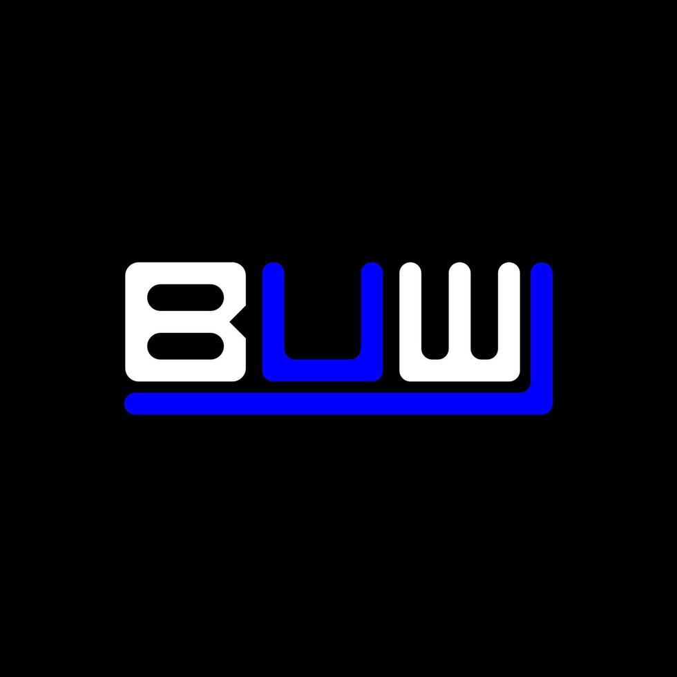 buw brief logo creatief ontwerp met vector grafisch, buw gemakkelijk en modern logo.