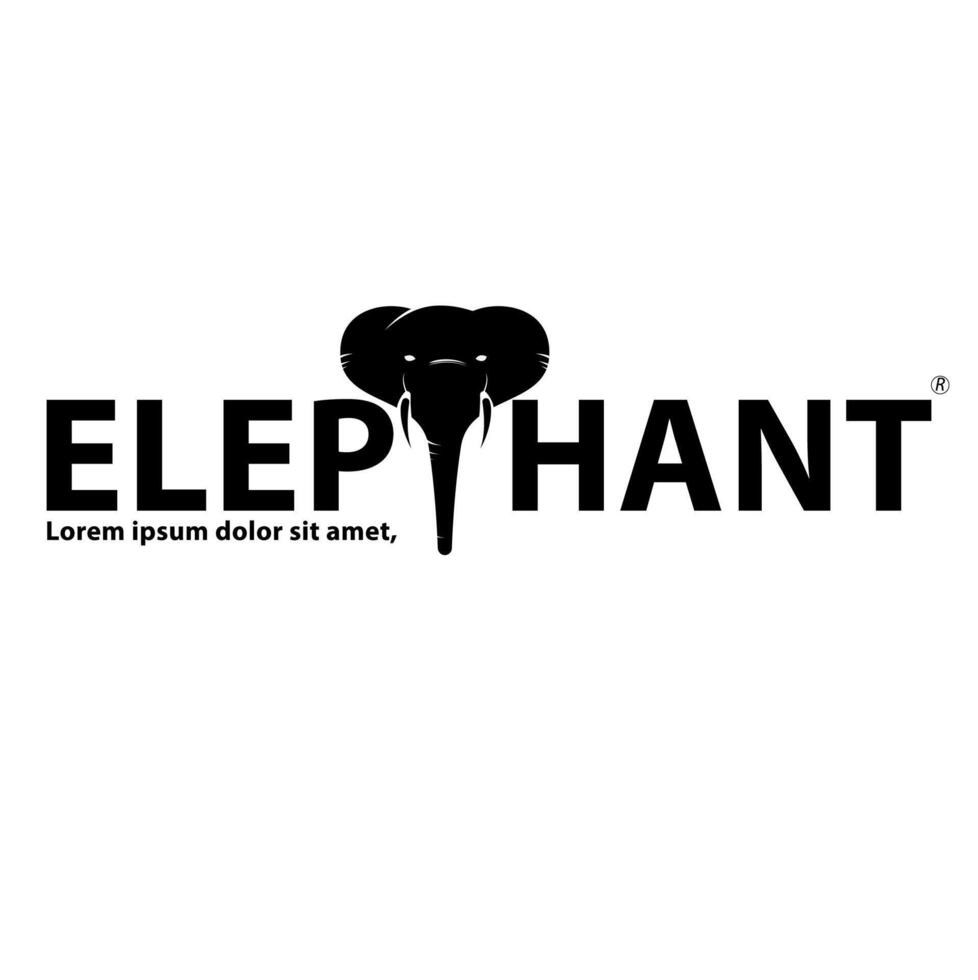 olifant logo merk vrij vector