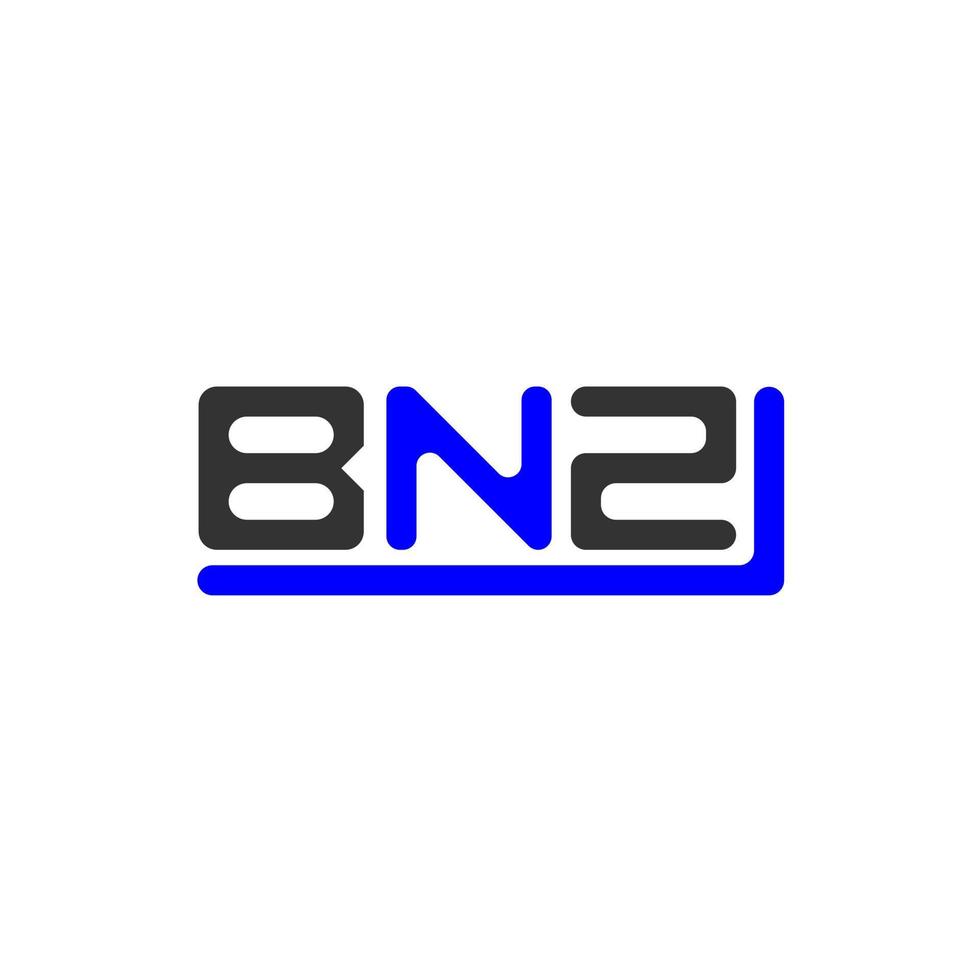 bnz brief logo creatief ontwerp met vector grafisch, bnz gemakkelijk en modern logo.