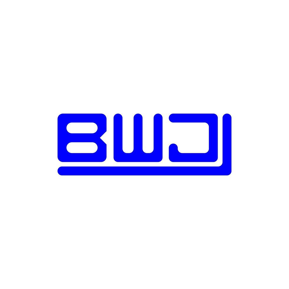 bwj brief logo creatief ontwerp met vector grafisch, bwj gemakkelijk en modern logo.