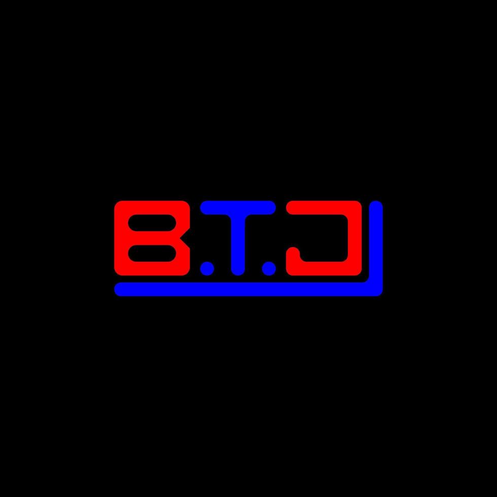 btj brief logo creatief ontwerp met vector grafisch, btj gemakkelijk en modern logo.