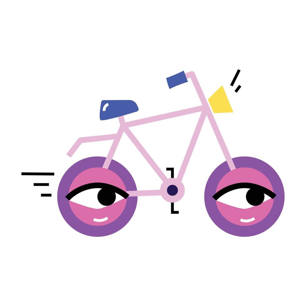 trendy fietsconcepten vector