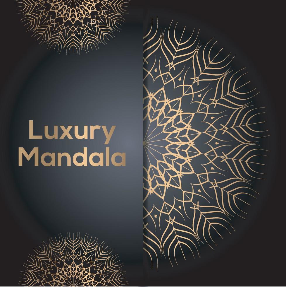 luxe achtergrond sier- mandala ontwerp vector