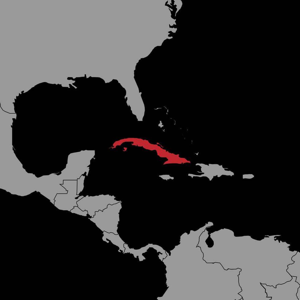 speldkaart met de vlag van Cuba op wereldkaart. vectorillustratie. vector
