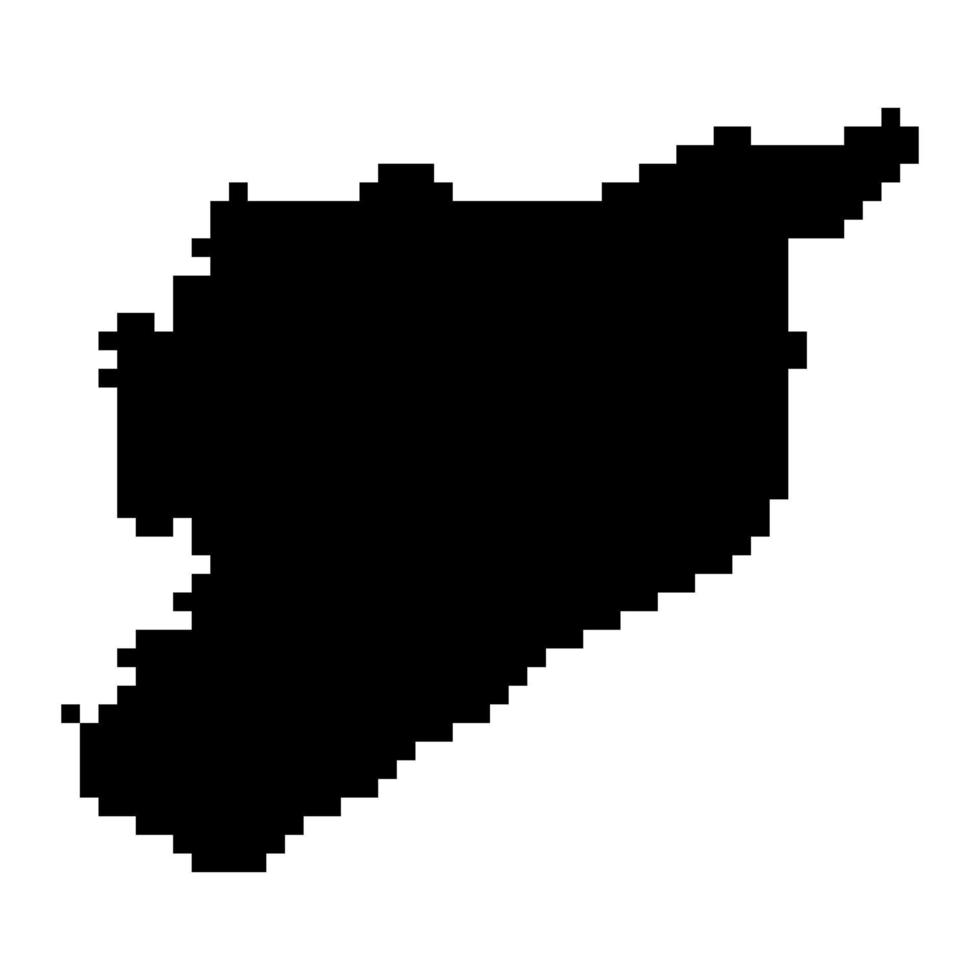 pixel kaart van Syrië. vector illustratie.