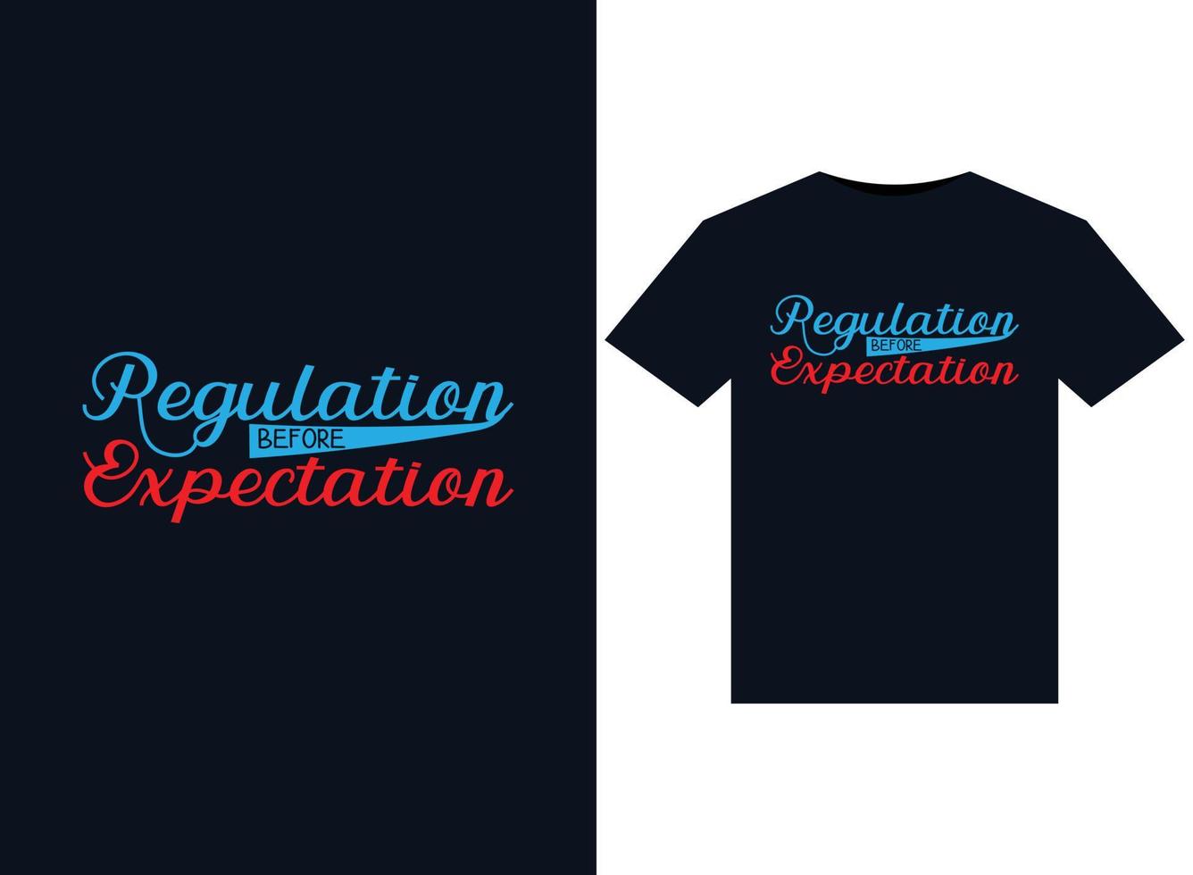 regulatie voordat verwachting illustraties voor drukklare t-shirts ontwerp. vector