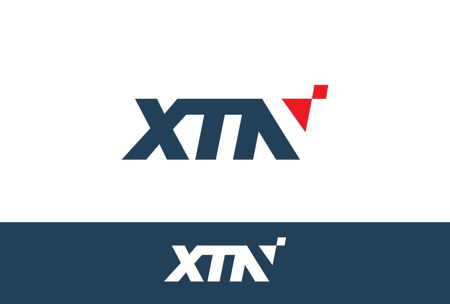 xtn logo met rood minimalistische stijl techniek, perfect met logo bedrijf, agentschap automotive vector