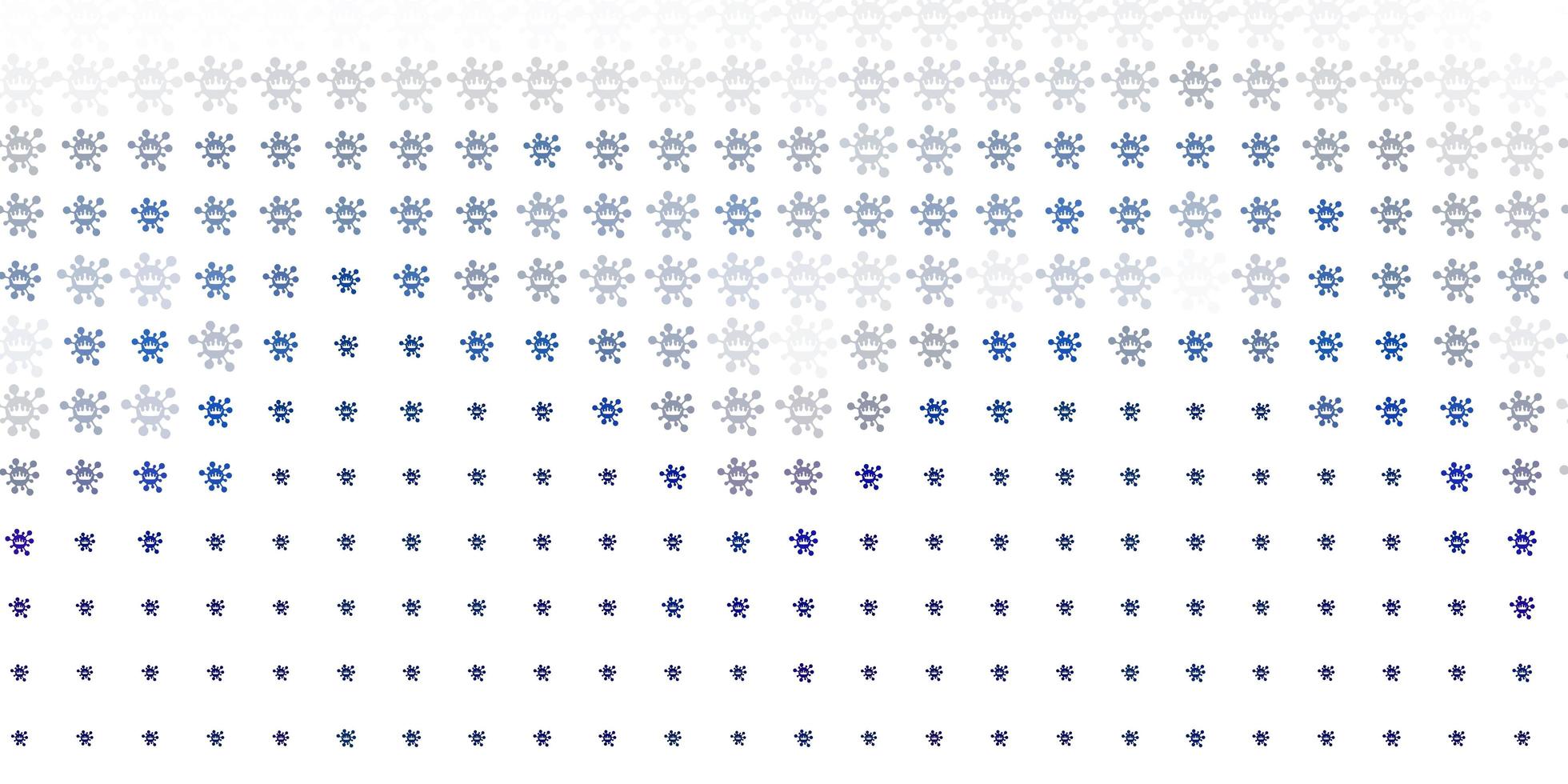 lichtgrijze vector achtergrond met covid-19 symbolen.