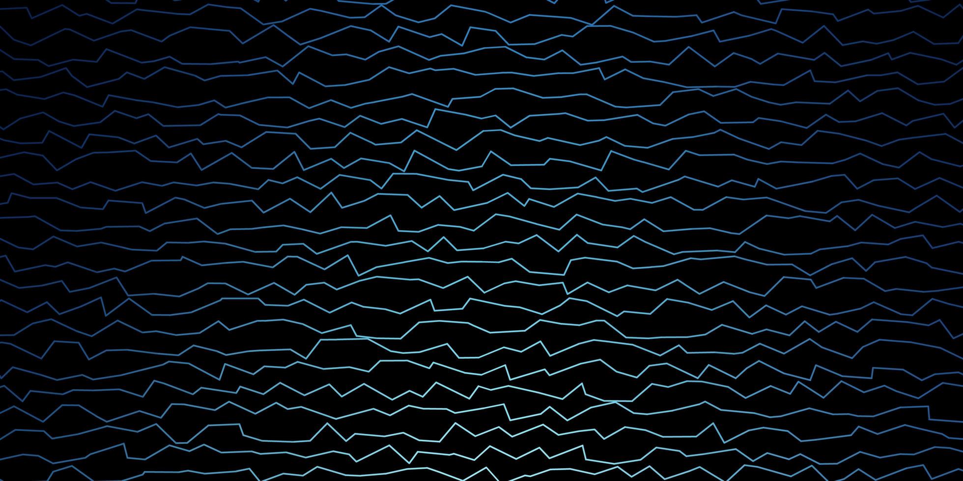 donkerblauw vectorpatroon met wrange lijnen vector