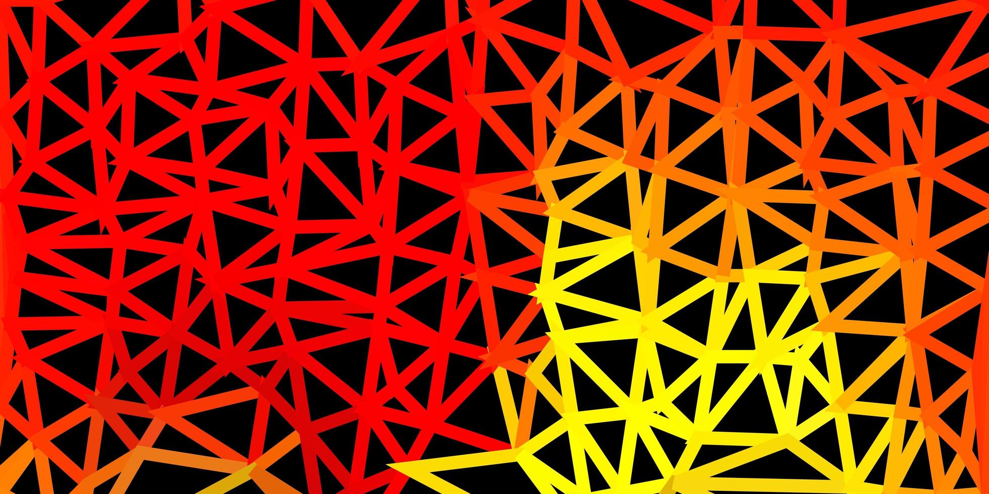 lichtrood, geel vector driehoek mozaïek patroon.