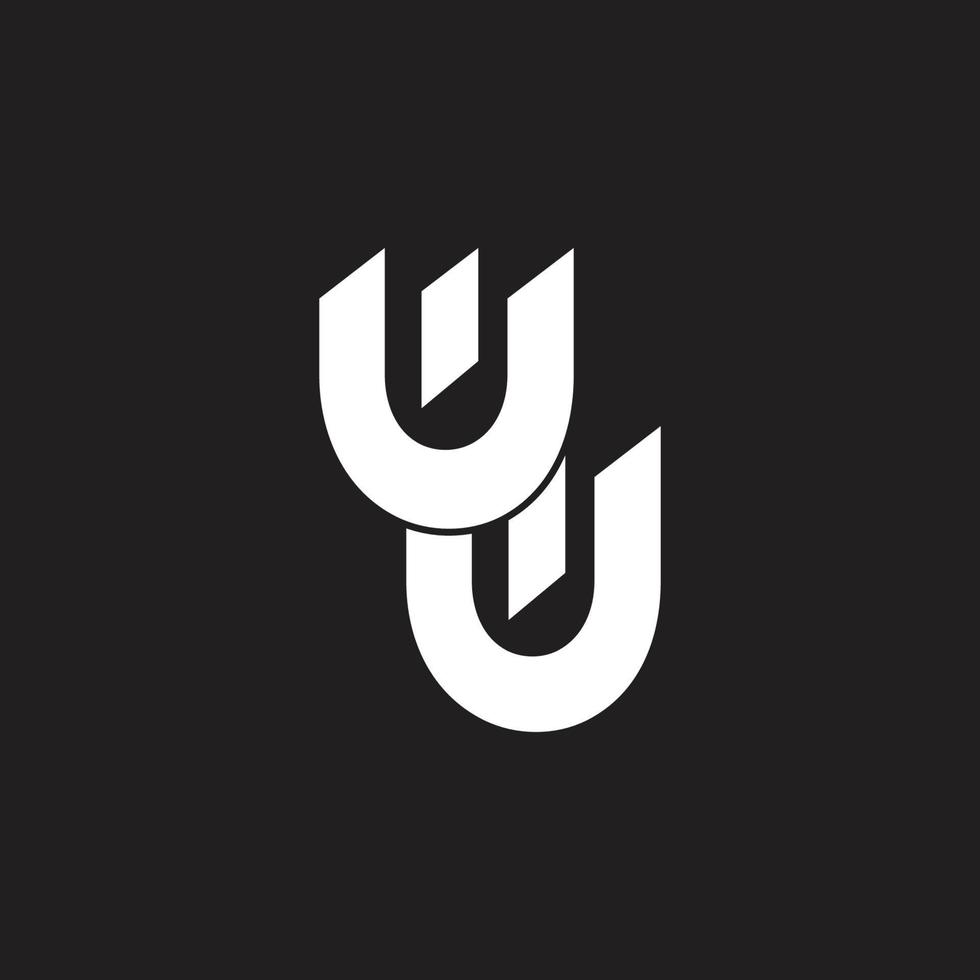 brief uu gemakkelijk meetkundig logo vector