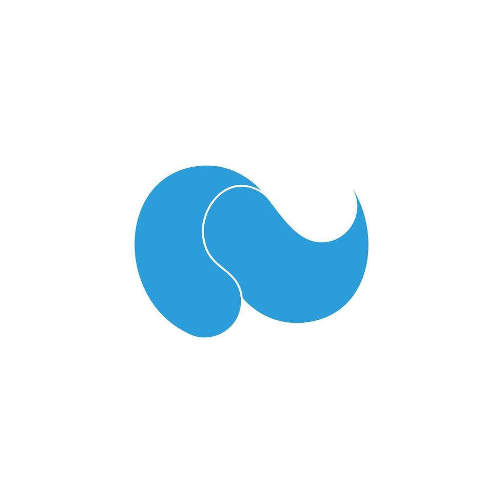 abstract curves blauw Golf 3d vlak ontwerp logo vector