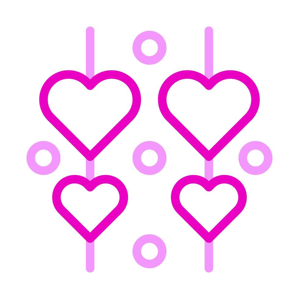 decoratie icoon duokleur roze stijl Valentijn illustratie vector element en symbool perfect.