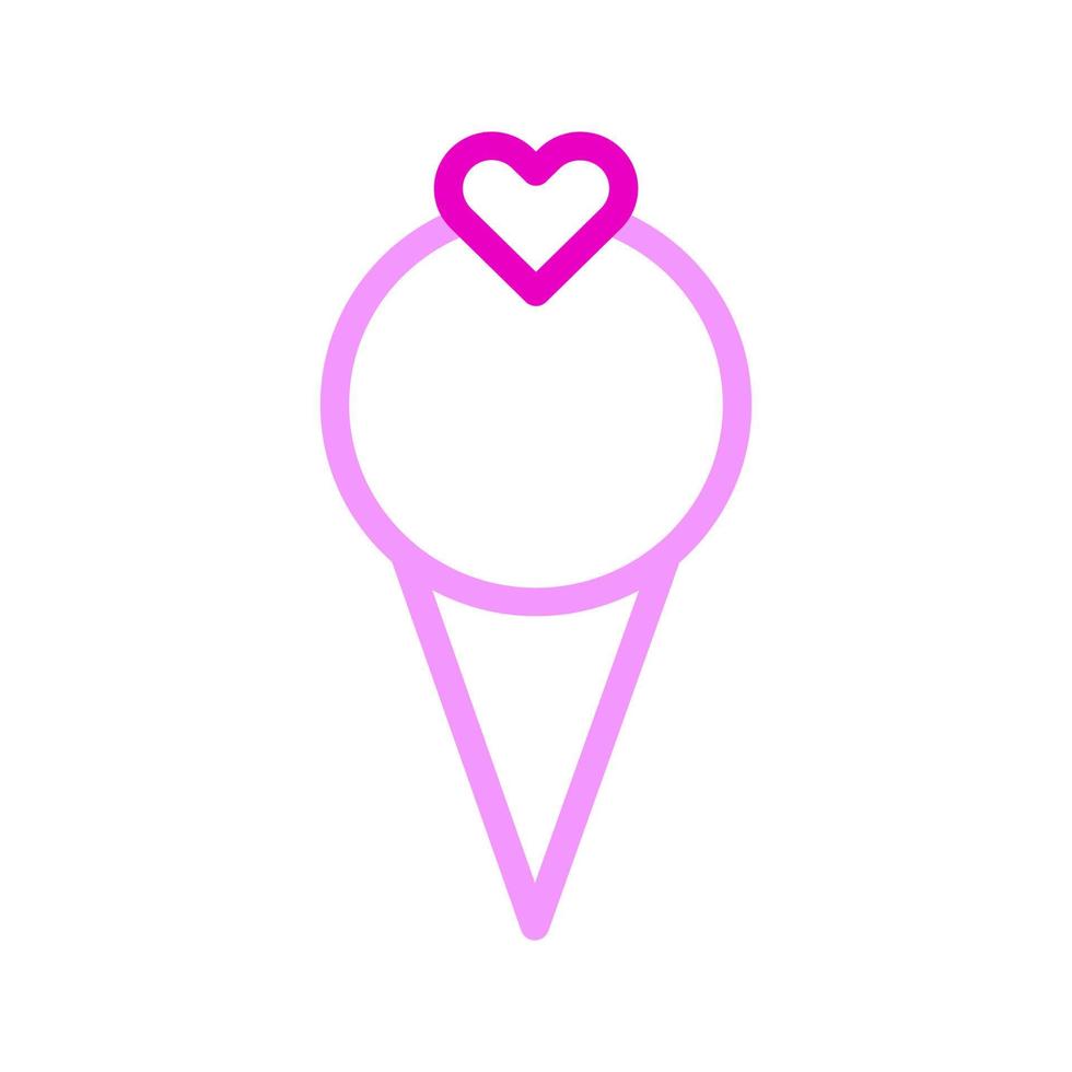 ijs room icoon duokleur roze stijl Valentijn illustratie vector element en symbool perfect.
