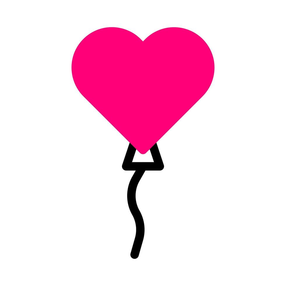 ballon icoon duotoon rood zwart stijl Valentijn illustratie vector element en symbool perfect.