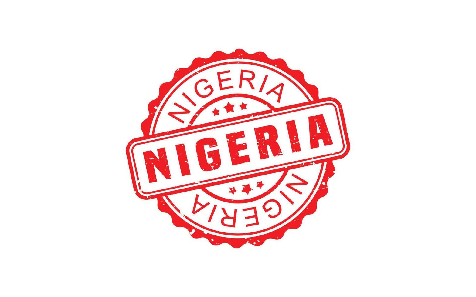 Nigeria postzegel rubber met grunge stijl Aan wit achtergrond vector