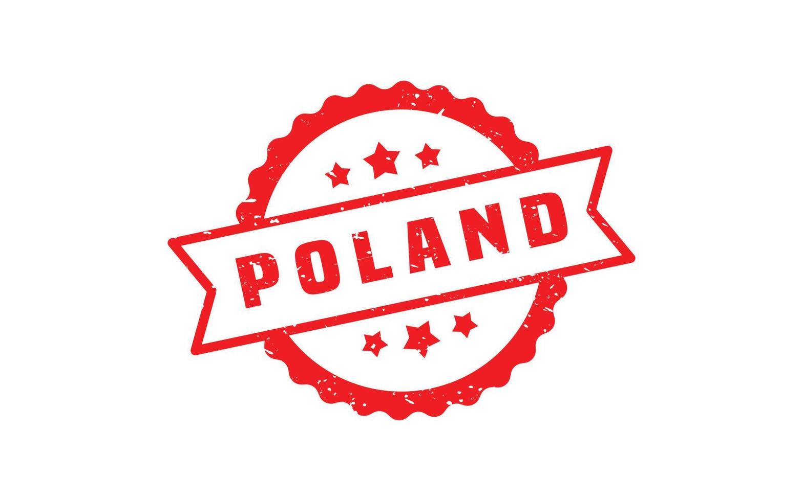 Polen postzegel rubber met grunge stijl Aan wit achtergrond vector