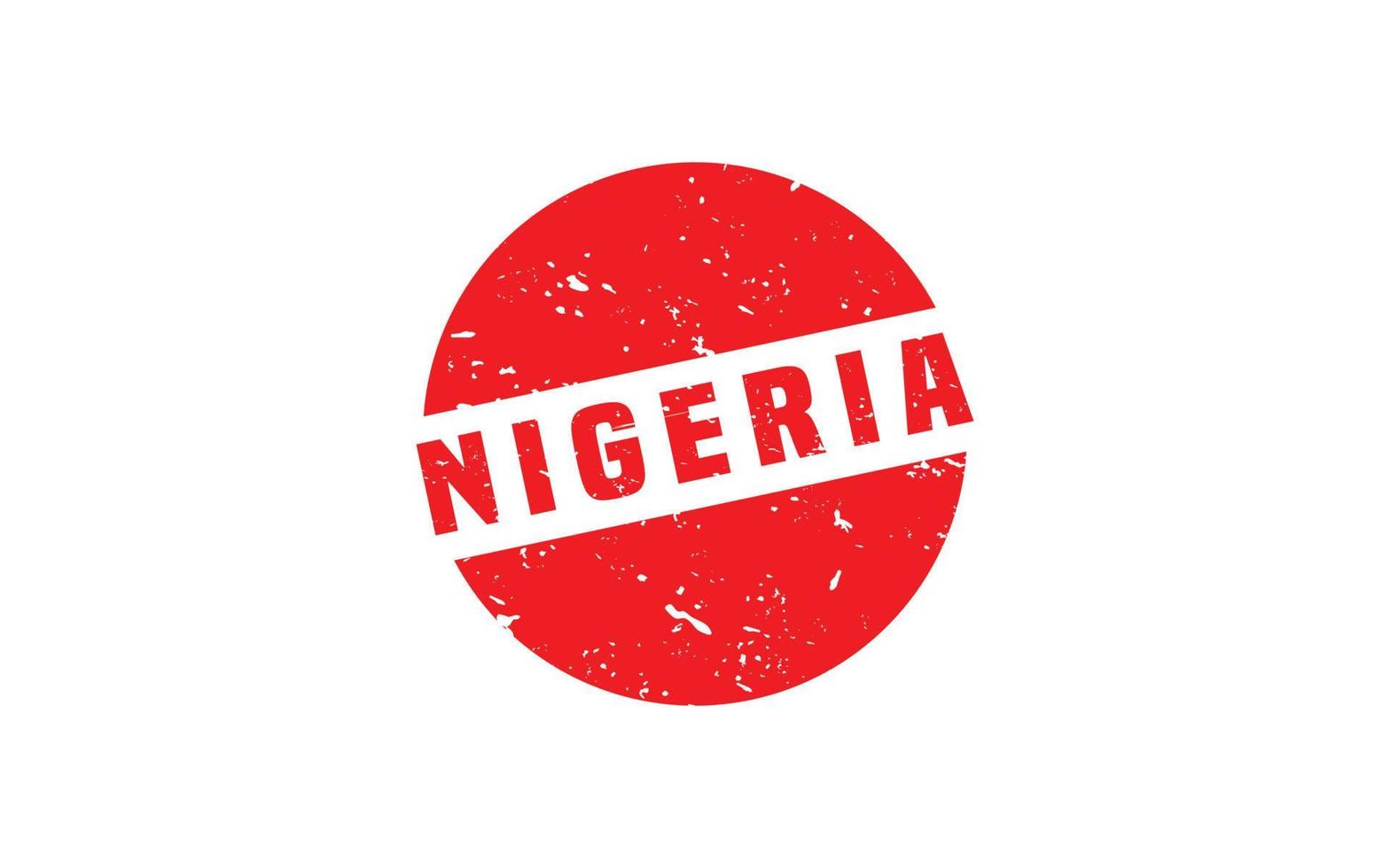 Nigeria postzegel rubber met grunge stijl Aan wit achtergrond vector