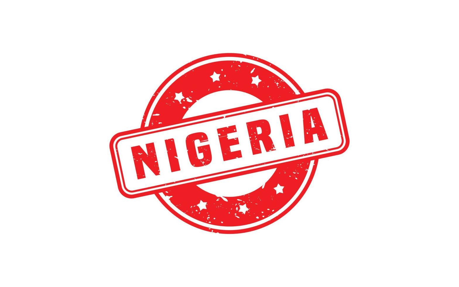 Nigeria postzegel rubber met grunge stijl Aan wit achtergrond vector